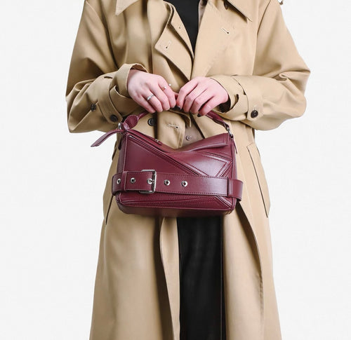 Cross Belt Maroon