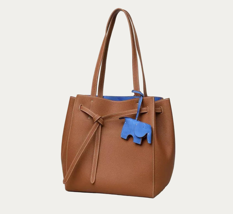 Elephant Brown blue  tote