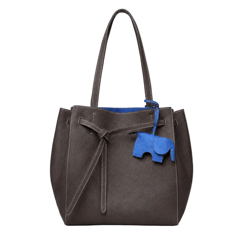 Elephant Black Blue tote