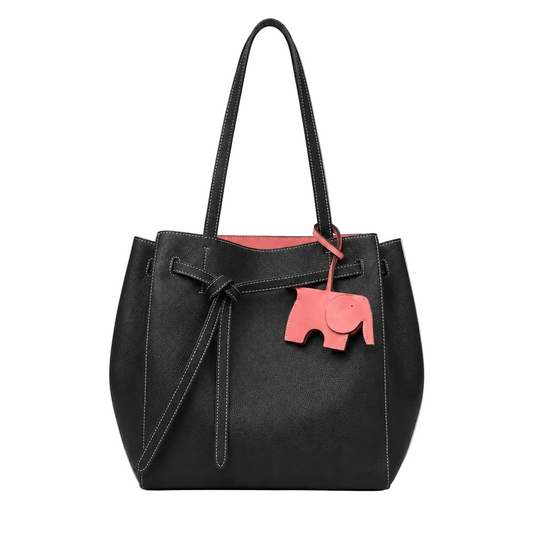 Elephant black pink  tote
