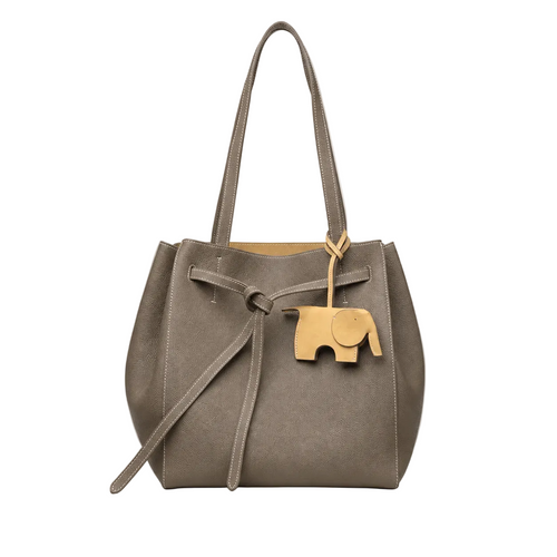 Elephant beige yellow  tote